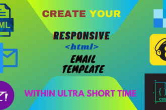 provide HTML email template, responsive and clickable email template