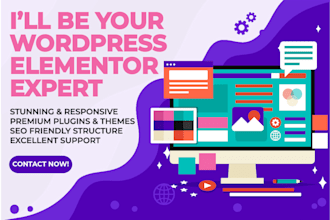 be your elementor expert for elementor pro wordpress website