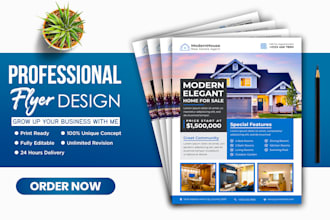 do a real estate flyer design, brochure or leaflet design