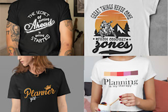 do custom t shirt, typography t shirts, and bulk t shirt designs