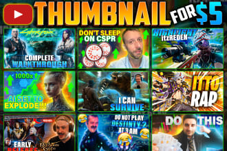 make youtube gaming thumbnail for your gaming vids