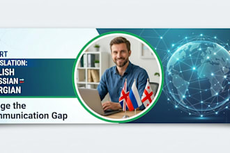 translate text, video, website, srt in any combo of georgian, english, russian,