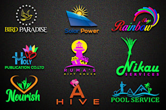 do unique combination 3d logo design