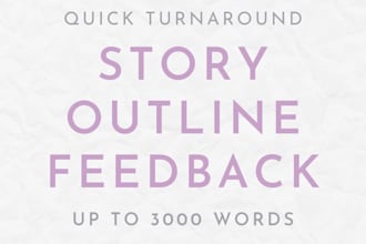 give honest feedback on your book plot outline