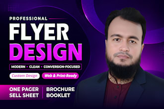 design urgent print ready flyer sales flyer one pager sell sheet postcard in pdf
