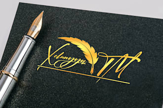 do handwritten typography natural and signature logo design