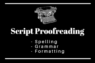 professionally proofread and edit your screenplay
