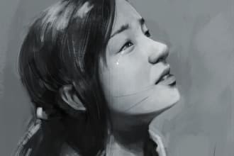 draw realistic digital portrait