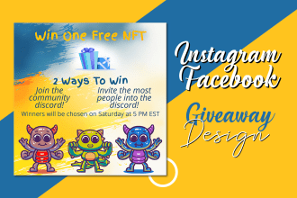 design instagram facebook giveaway contest post banner