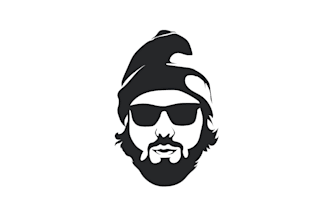 do a black and white vector face portrait and illusrtation