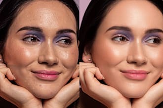 studio portraits, fashion, beauty, headshots photo retouch, and editing