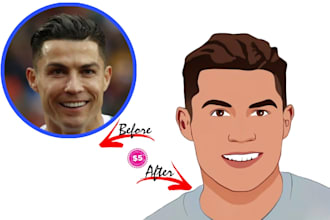 cartoon portrait photo for u