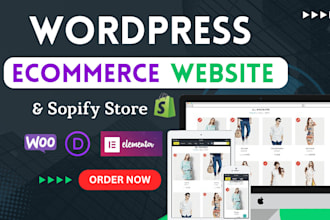 build a wordpress ecommerce website or shopify online store