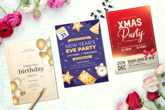 design modern christmas card, invitations card or postcard design