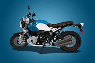 draw a motorbike into a cartoon from your photo