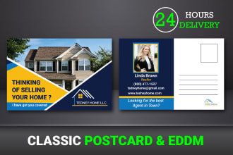 design awesome postcard, direct mail eddm, real estate