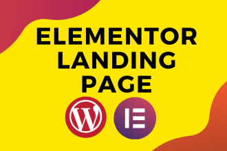 create elementor landing page or squeeze page and do bug fix elementor pro