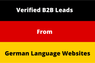 internet research, b2b lead generation from german website