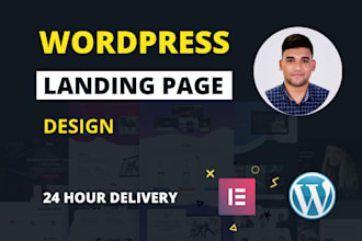 design wordpress landing page, coming soon page in 24 hours