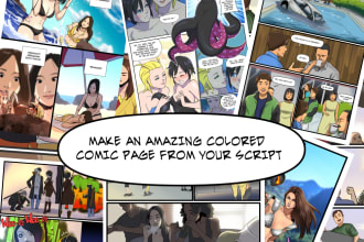 illustrate comics pages, storyboards, ink and color