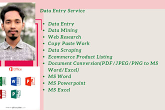 do data entry, copy paste job