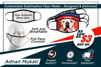 do custom face mask design, print, and deliver to your doorstep