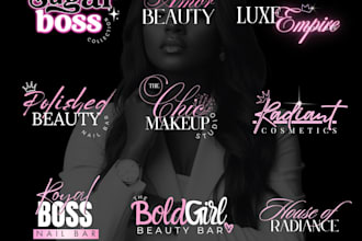 design a beauty logo for your nails, lash or makeup business