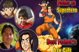 super hero dragon ball z caricature
