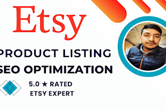 do etsy SEO product listing and etsy optimization