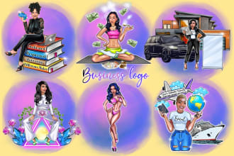 draw cartoon portrait for your business logo
