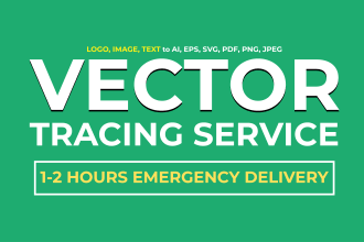 do vector tracing any image, vectorize logo, convert to vector