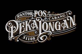 Top 5!  design hand lettering victorian style for you