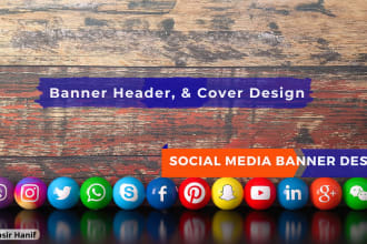 design youtube, linkedin banner or twitter, facebook cover in 3 hours