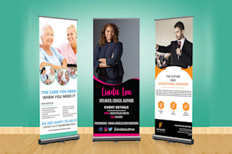 design retractable banner, roll up,  backdrop, ads, church
