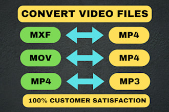 convert video audio files mp4, mov, mxf, mp3 etc