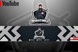 design best youtube profile logo and banner for you