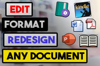 redesign, edit, and format any documents