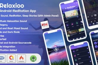 create  android app relaxation and meditation music app