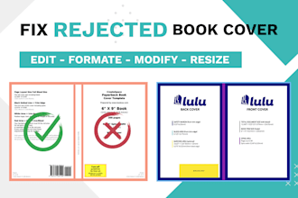 fix or resize book cover for amazon,  ingramsparkk,  lulu