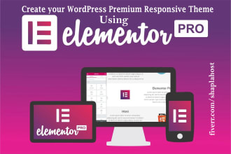 create your wordpress website using elementor pro