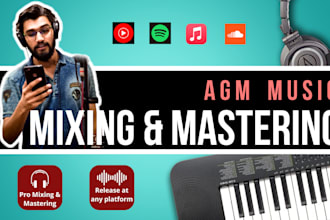 do a professional mixing and mastering for your edm, pop, house or trap song