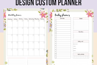 design custom planner, journal, or any pdf