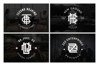 do modern symbolic initial letters monogram minimal initial text lettermark logo