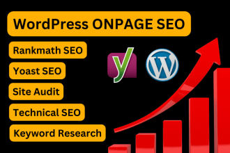 do complete wordpress onpage SEO optimization with yoast or rankmath