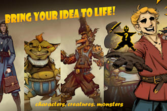 draw a unique character for your project or dnd campaign