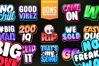 design custom twitch text emotes, badges for kick youtube in 24 hours