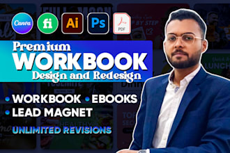 edit design and redesign any type of workbook and ebooks