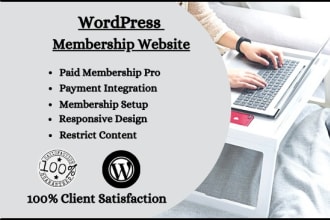 create wordpress paid membership system website
