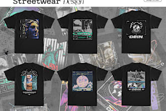 create futuristic, bold, premium streetwear tshirt for your brand