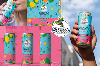 create label design, for your can, drink or beverage